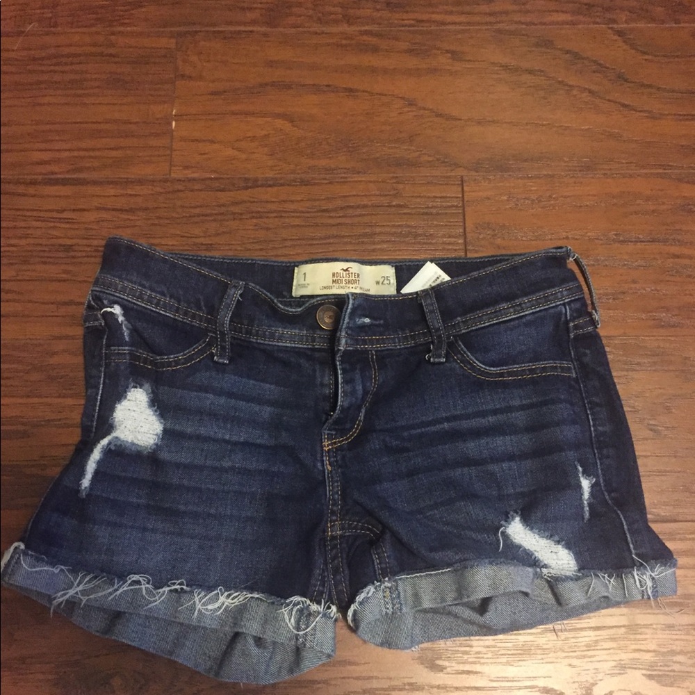 Hollister jean shorts size 1